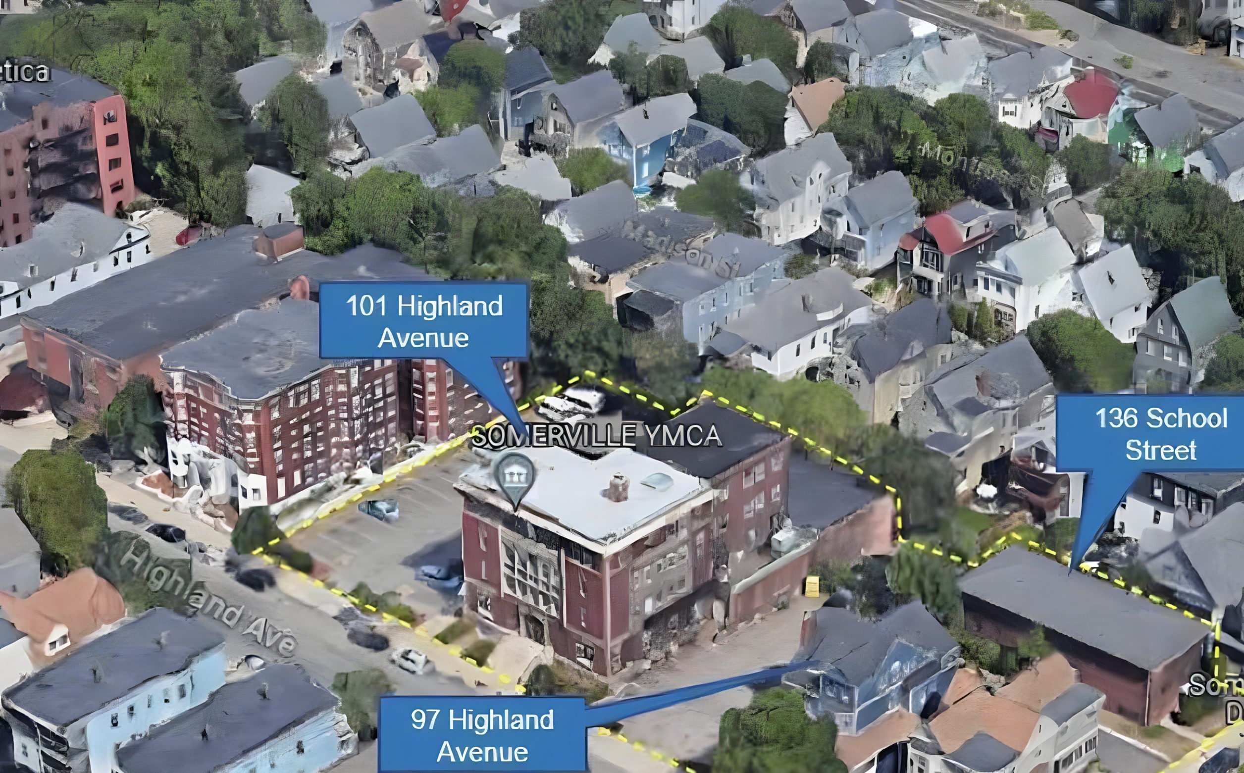 This image will be used to show Somerville YMCA's existing project site.